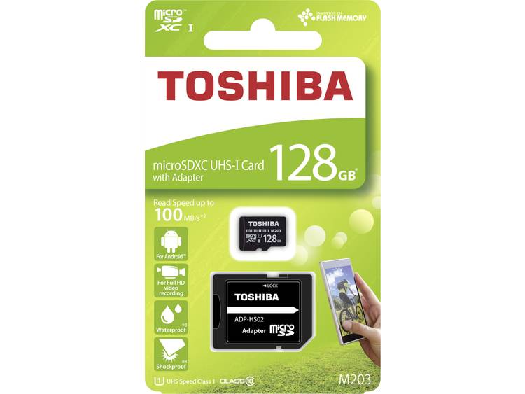 Toshiba M203 128 GB microSDXC-kaart Class 10, UHS-I incl. SD-adapter