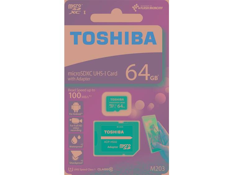 Toshiba M203 64 GB microSDXC-kaart Class 10, UHS-I incl. SD-adapter