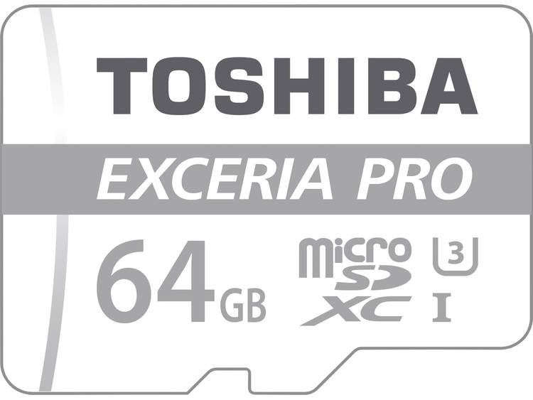 Toshiba 64 GB microSDXC-kaart Class 10, UHS-I, UHS-Class 3 incl. SD-adapter