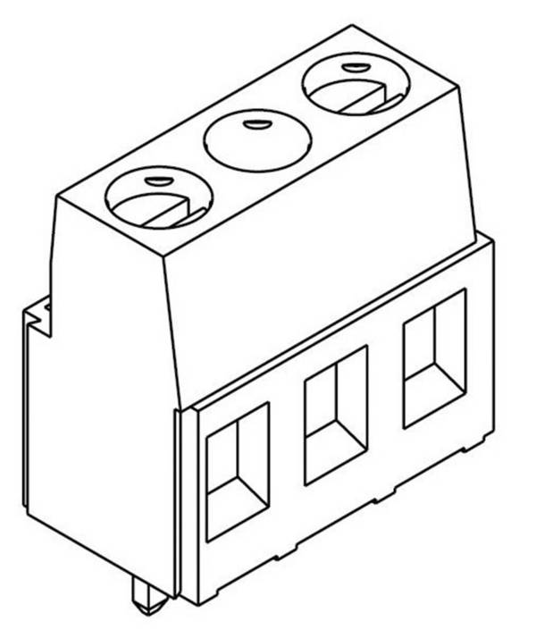 TE Connectivity 282843-2 Klemschroefblok 1.50 mm² Aantal polen 2 Groen 1 stuk(s)