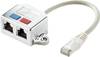 Renkforce RJ45 Netwerk T-adapter CAT 5e [2x RJ45-bus - 1x RJ45-stekker] 15.00 cm Metaal