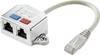 Renkforce RJ45 Netwerk T-adapter CAT 6 [2x RJ45-bus - 1x RJ45-stekker] 15.00 cm Metaal