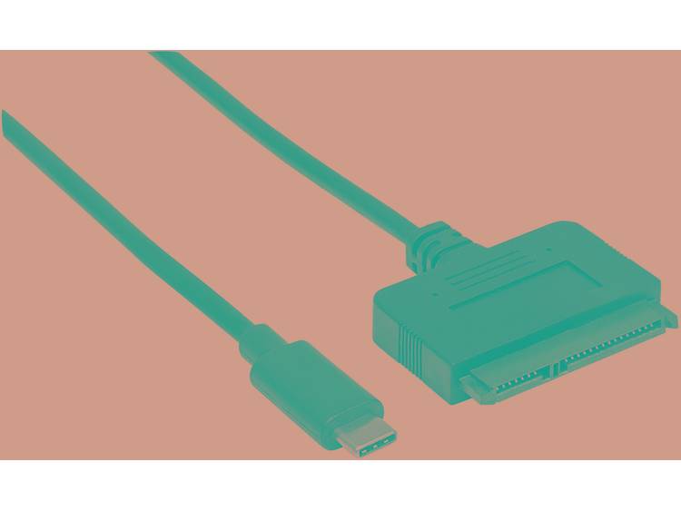 Harde schijf Kabel [1x USB 3.1 stekker C 1x SATA-combi-bus 15+7-polig] 26 cm Zwart Manhattan