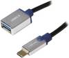 LogiLink USB 3.2 Gen 1 (USB 3.0) Adapter [1x USB 3.2 Gen 2 stekker C (USB 3.1) - 1x USB 3.2 Gen 1 bus A (USB 3.0)] USB 3.1 Gen1 Cable, USB Type C/M to A/F, 0,1m 10.00 cm