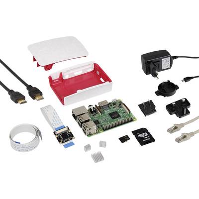 Joy-it RB-Cam-Set Raspberry Pi 3 B 1 GB 4 x 1.2 GHz Incl. cameramodule, Incl. netvoeding, Incl. Noobs OS, Incl. HDMI-kab
