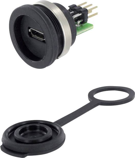 encitech 1310-1012-01 1310-1012-01 Micro-USB 2.0 type B Chassisbus, inbouw M16 1 stuk(s)