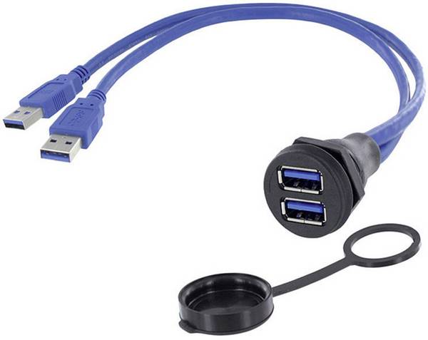 encitech 1310-1029-02 1310-1029-02 2x USB 3.0-bus A Chassisbus, inbouw M22 1 stuk(s)