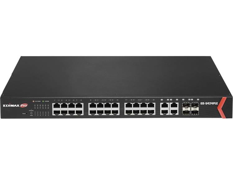 EDIMAX GS-5424PLC Netwerk switch RJ45-SFP 24 poorten PoE-functie