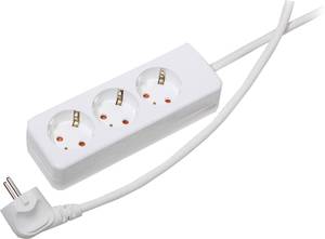 Conrad Gebro 106140 Stekkerdoos 3-voudig Wit Randaarde stekker 1 stuk(s) aanbieding