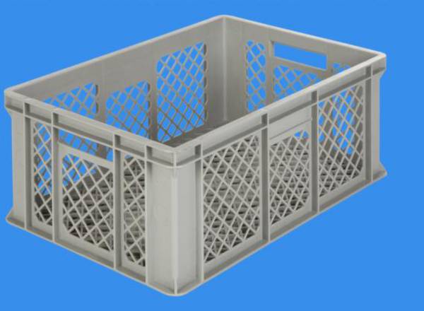 Alpha Paletten & Boxen 1658112 Stapelbak   Geschikt voor levensmiddelen (l x b x h) 600 x 400 x 240 mm Grijs 1 stuk(s)