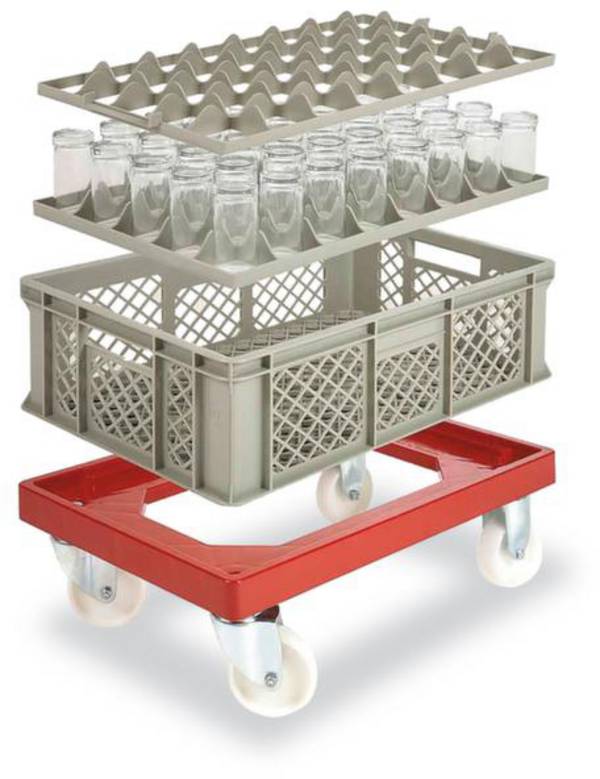 Alpha Paletten & Boxen 1658703 Stapelbak   Geschikt voor levensmiddelen (l x b x h) 600 x 400 x 200 mm Grijs 1 stuk(s)
