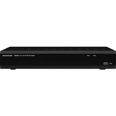 Monacor IOR-208 COMFORT 8-kanaals Netwerk-videorecorder 