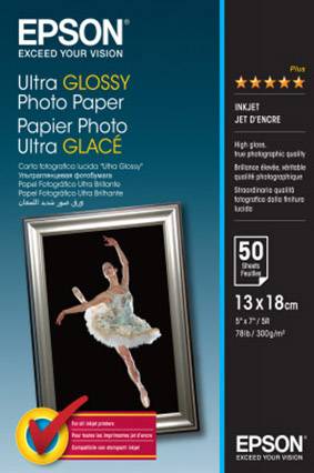 Epson Ultra Glans Fotopapier 13x18 cm, 50 Bl., 300 g S 041944-0