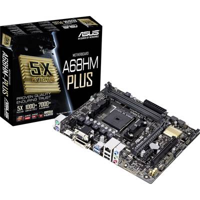 Asus A68HM-PLUS Moederbord Socket AMD FM2+ Vormfactor Micro-ATX Moederbord chipset AMD® A68H