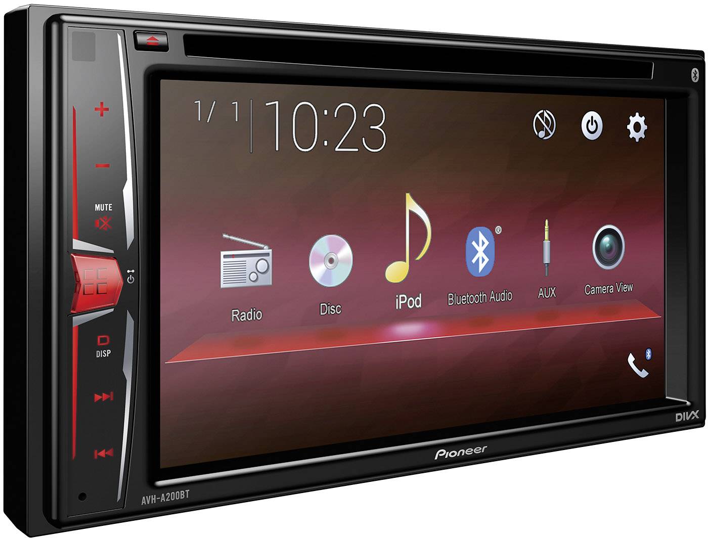 Pioneer AVHA200BT Autoradio met scherm dubbel DIN Bluetooth handsfree