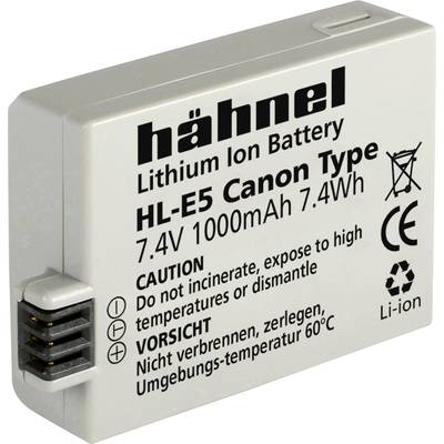 Hähnel Fototechnik HL-E5 Camera-accu Vervangt originele accu LP-E5 7.4 V 1000 mAh