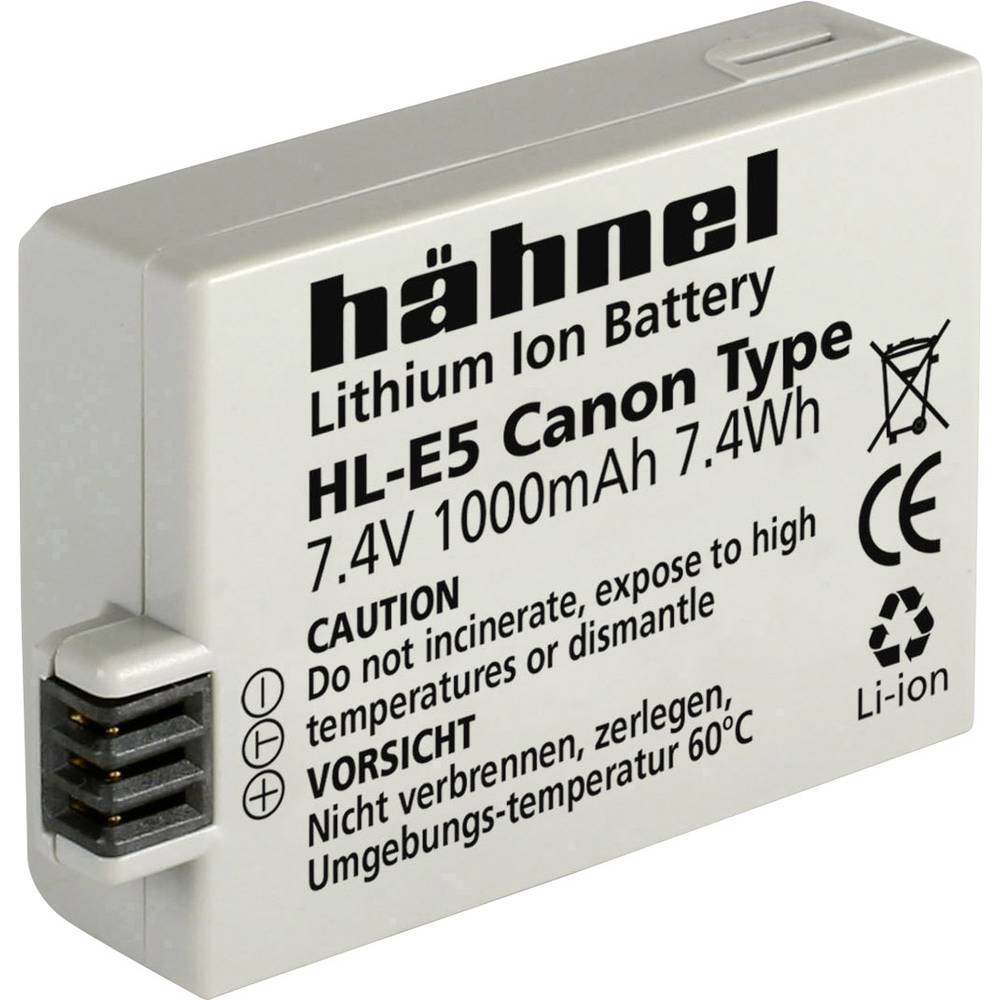 Hähnel HL-E5 Camera-accu Vervangt originele accu LP-E5 7.4 V 1000 mAh