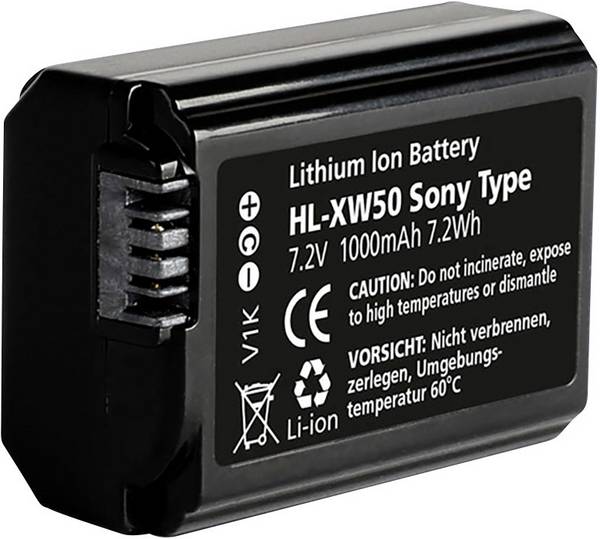 Hähnel Fototechnik HL-XW50 Camera-accu Vervangt originele accu NP-FW50 7.2 V 1000 mAh