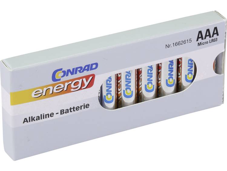 AAA batterij (potlood) Conrad energy Alkaline 1.5 V 10 stuks