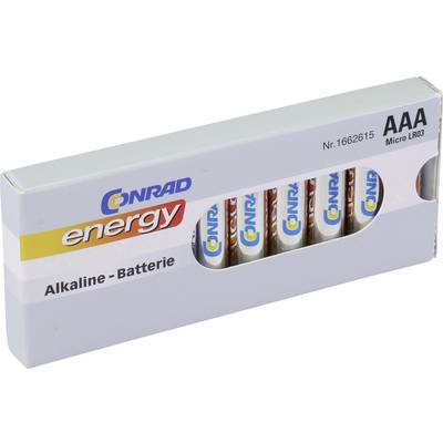 Conrad energy AAA batterij (potlood) LR03 Alkaline  1.5 V 10 stuk(s)