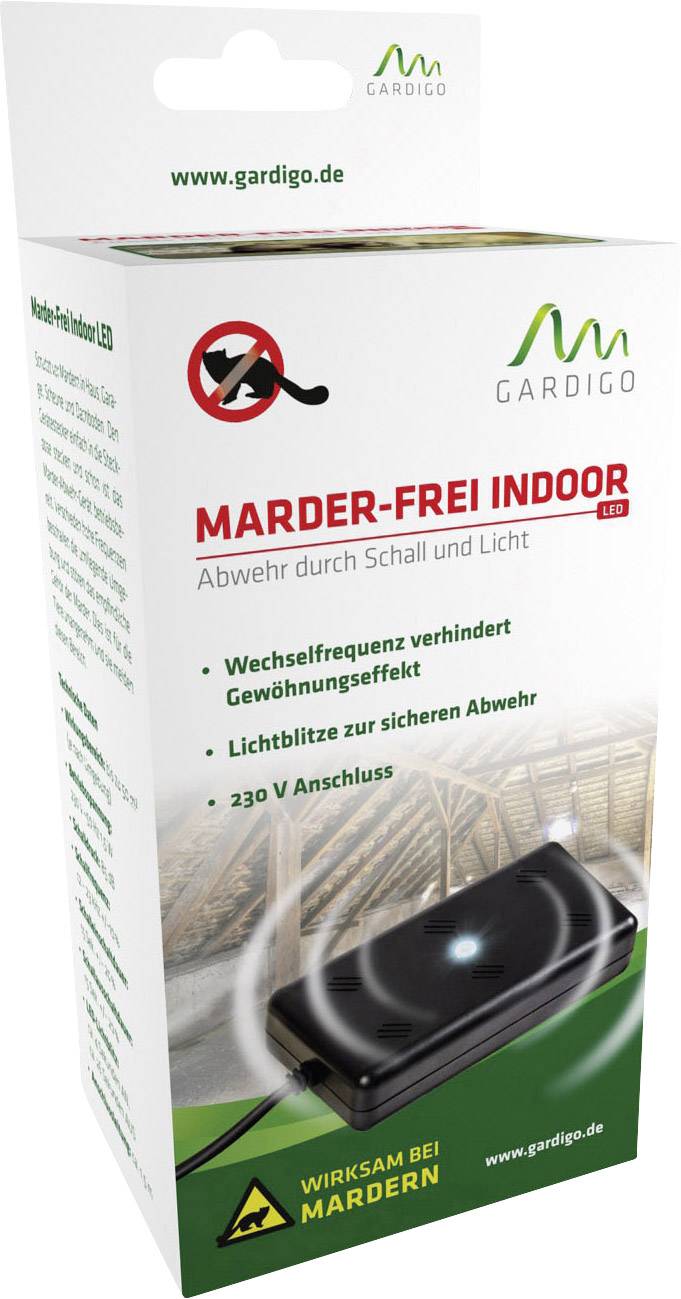 Gardigo LED-Firefly-Flash Marterverschrikker Functies: Ultrasoon, Meerdere frequenties Werkingssfeer: 50 m² 1 stuk(s)-10
