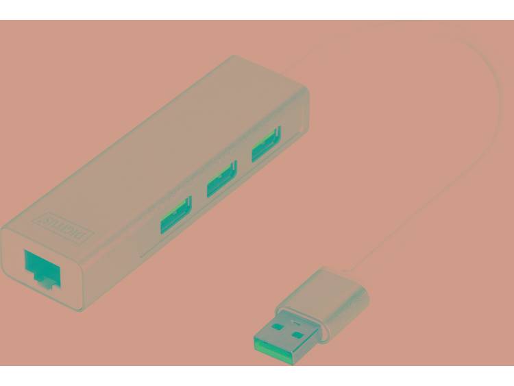 ASSMANN Electronic DA-70250-1 USB 3.0 (3.1 Gen 1) Type-A 1000Mbit-s Zilver, Wit hub & concentrator