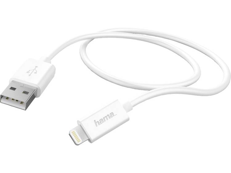 iPad-iPhone-iPod Kabel Hama [1x USB-A 2.0 stekker 1x Apple dock-stekker Lightning] 0.6 m