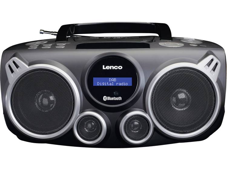 DAB+ CD-radio Lenco SCD-685 AUX, Bluetooth, DAB+, USB Zwart, Grijs