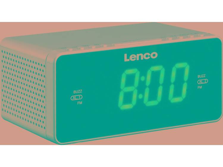 Lenco CR-520 FM Wekkerradio AUX, FM, USB Accu laadfunctie Zilver