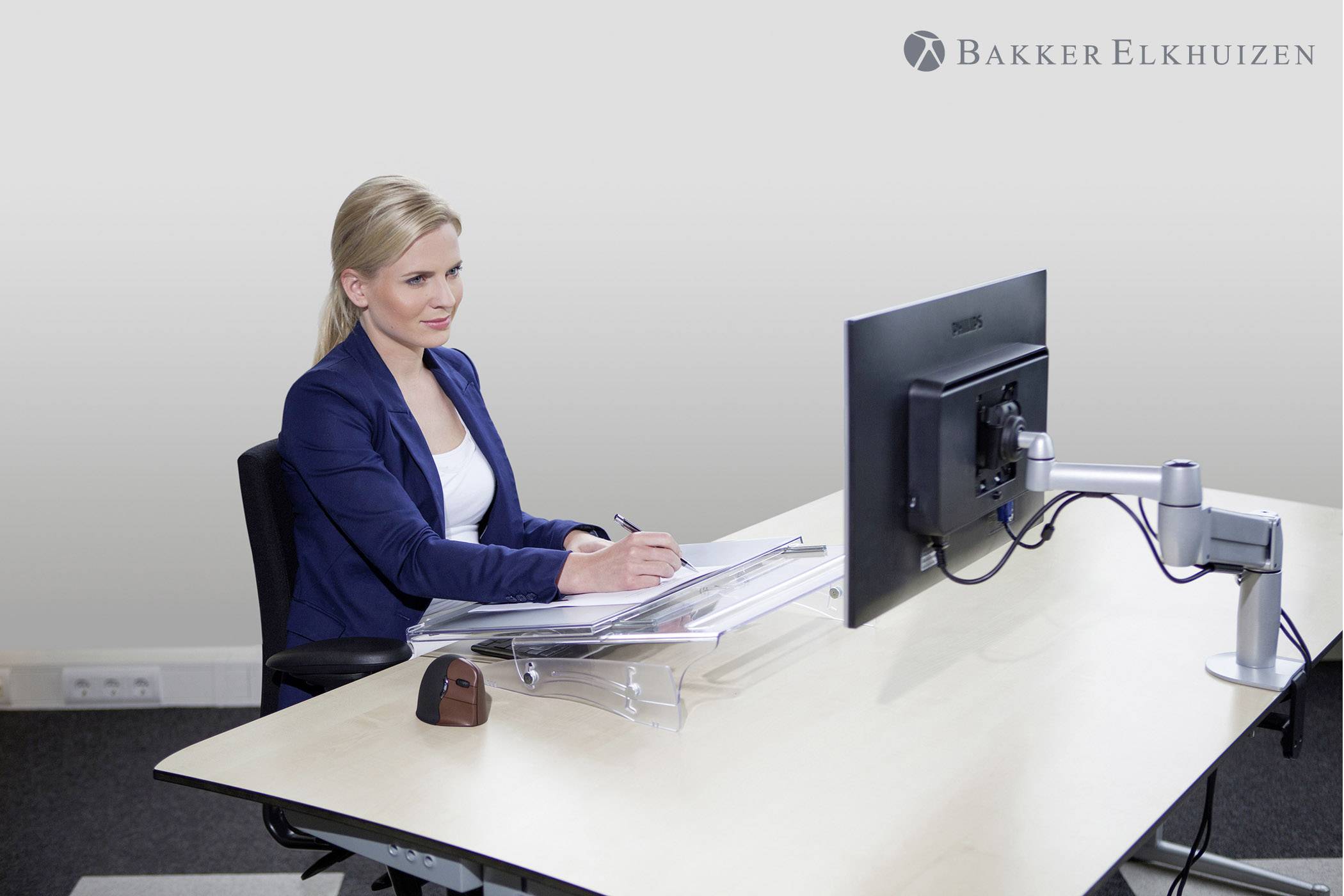 BakkerElkhuizen BNEFDESK640 Documenthouder Transparant (b x h x d) 520 x 390 x 170 mm-15