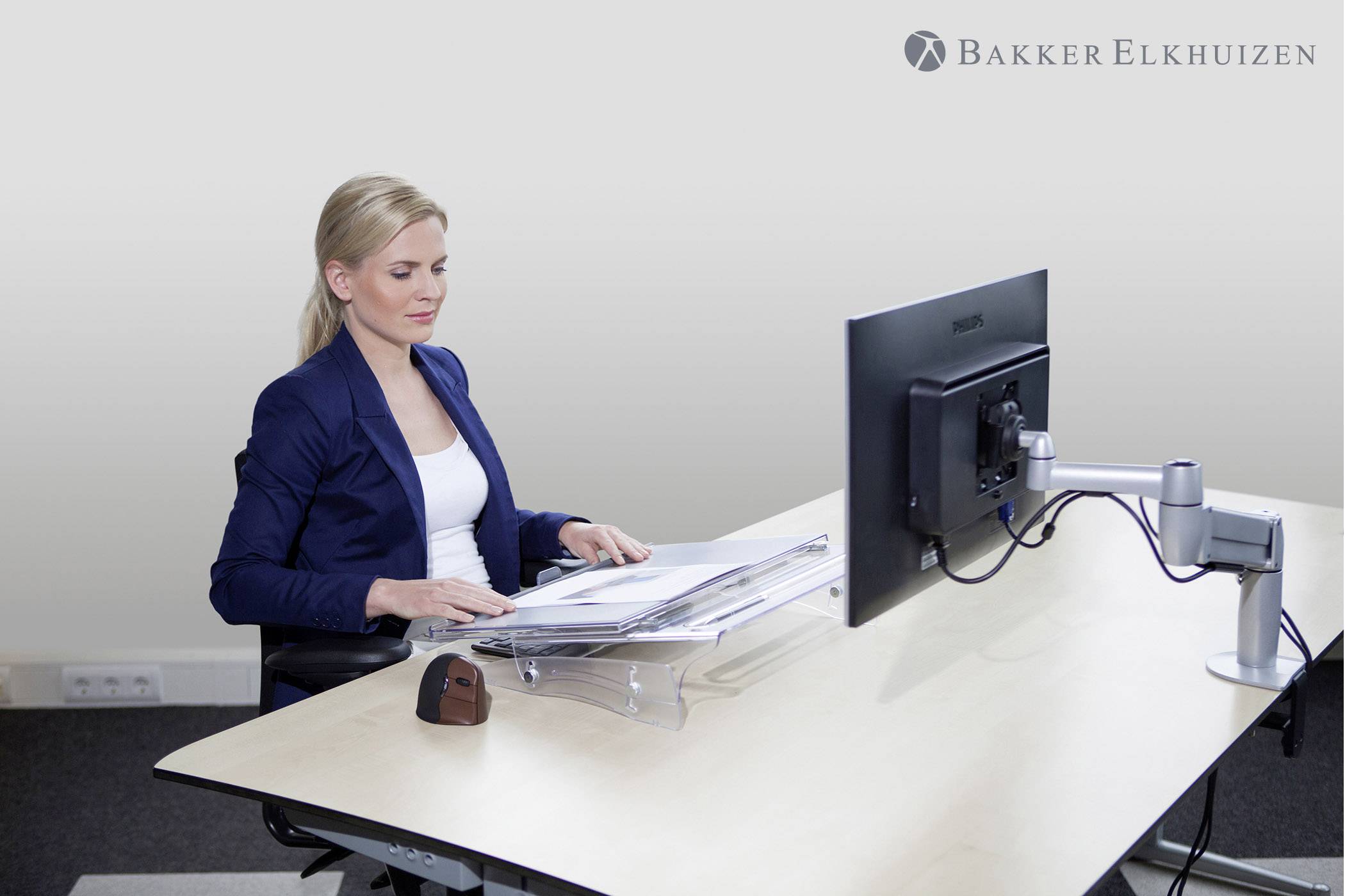 BakkerElkhuizen BNEFDESK640 Documenthouder Transparant (b x h x d) 520 x 390 x 170 mm-16