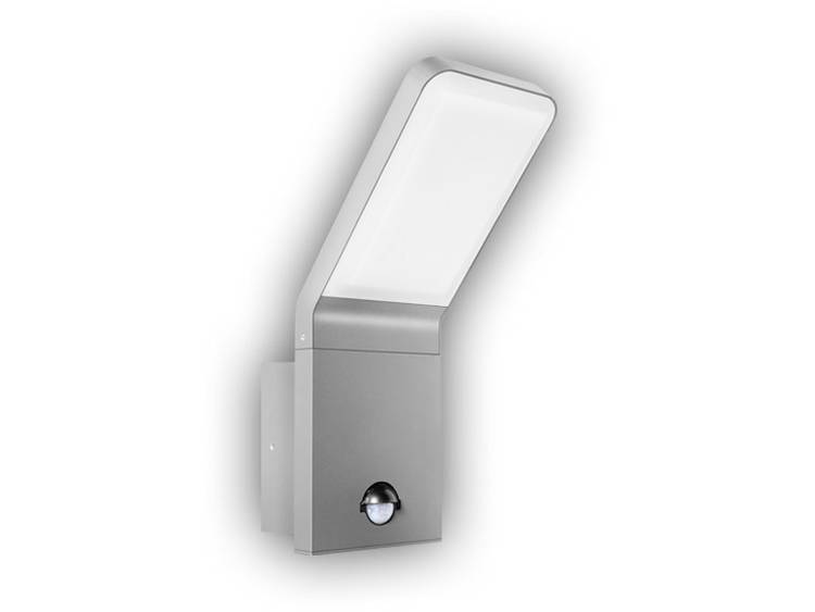 GEV Nina 011076 Buiten LED-wandlamp met bewegingsmelder 9.5 W Warm-wit Zilver-grijs
