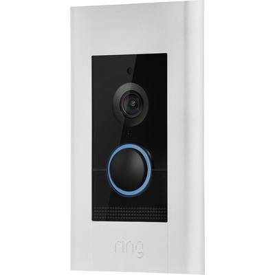 ring 8VR1E7-0EU0  Complete set voor Video-deurintercom via WiFi LAN, WiFi Eengezinswoning Nikkel (gesatineerd), Pearl Wh