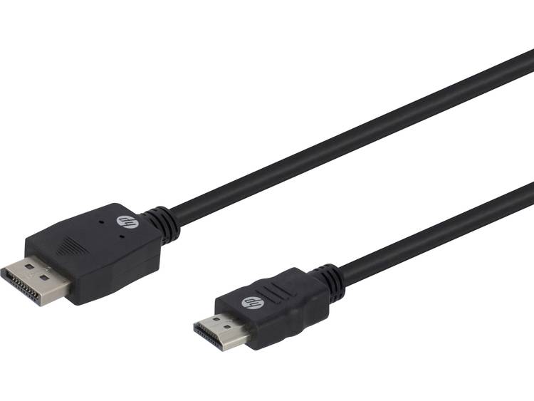 DisplayPort-HDMI Kabel HP 2UX07AA#ABB [1x DisplayPort stekker 1x HDMI-stekker] 1 m Zwart