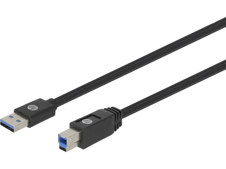 USB 2.0 Kabel HP [1x USB-A 2.0 stekker 1x USB 3.0 stekker B] 1 m Zwart