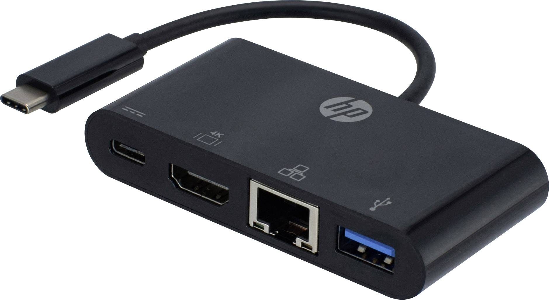 HP USB / HDMI / RJ45 Adapter [1x USB 3.0 stekker C 1x HDMIbus, USB 3