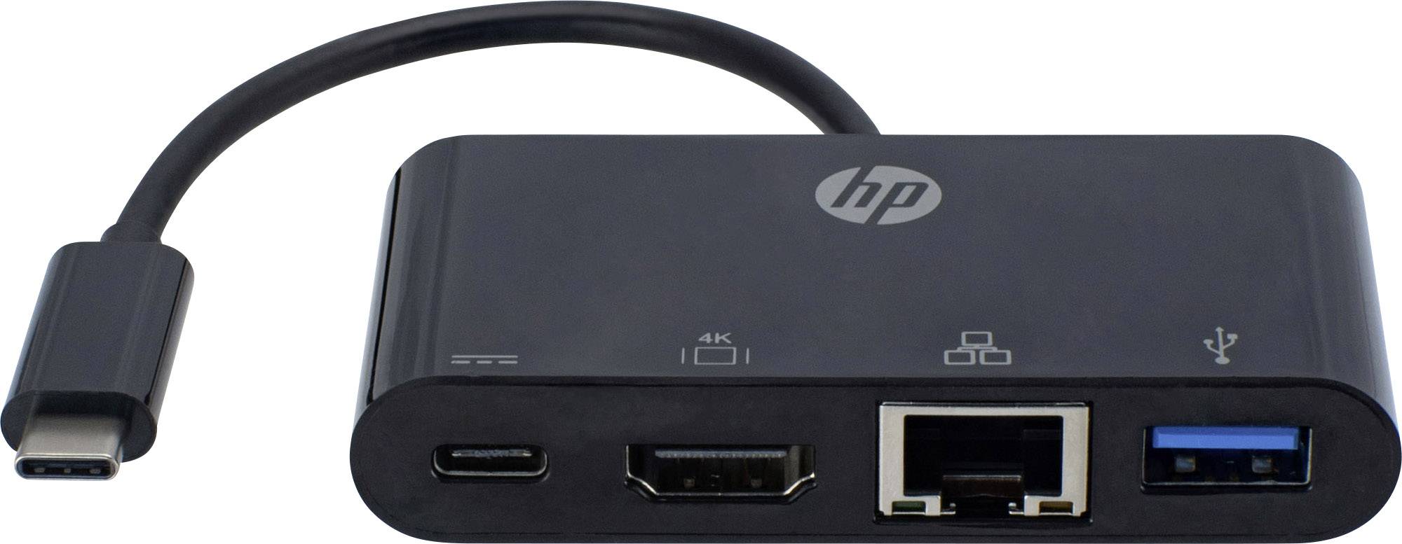 HP USB / HDMI / RJ45 Adapter [1x USB 3.0 stekker C - 1x HDMI-bus, USB 3
