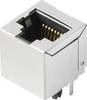 Weidmüller RJ45C5 T1V 4.0N4N TY RJ45-aansluitstekker CAT 5 2436450000 Bus, inbouw verticaal Aantal polen (sensoren) 8 Zilver, Zwart 300 stuk(s)