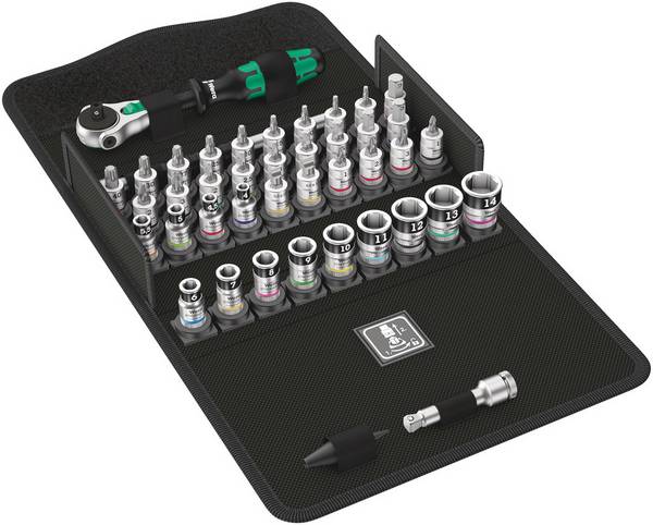 Wera 8100 SA All-in Zyklop Speed 05003755001 Dopsleutelset Metrisch 1/4" (6,3 mm) 42-delig