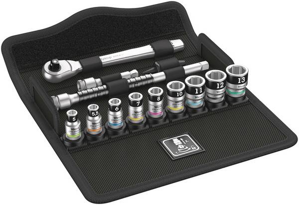 Wera 8100 SA 12 HF Zyklop 05003756001 Dopsleutelset Metrisch 1/4" (6,3 mm) 13-delig