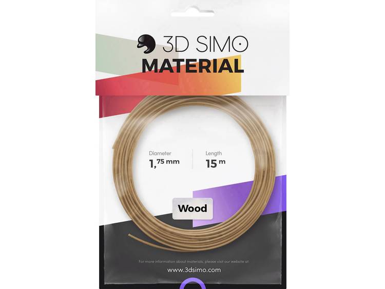 Filament 3D Simo 3Dsimo Wood Holz braun 1.75 mm Hout 40 g