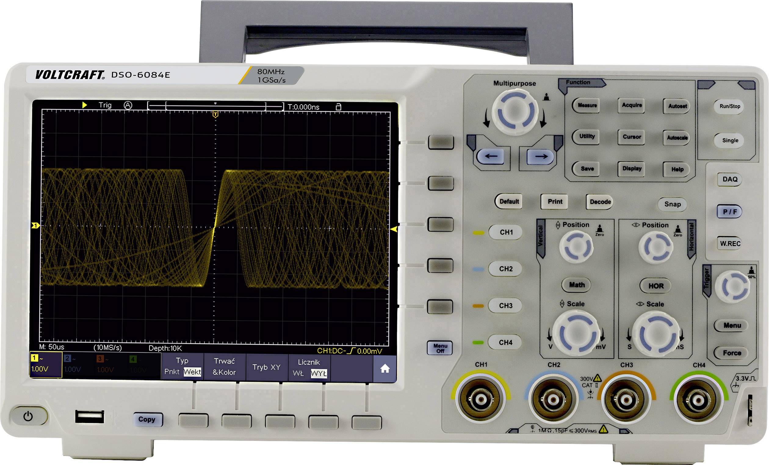 VOLTCRAFT DSO 6084E Digitale Oscilloscoop 80 MHz 4 kanaals 1 GSa s 