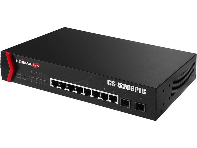 EDIMAX Pro GS-5208PLG Netwerk switch RJ45-SFP 8 poorten PoE-functie