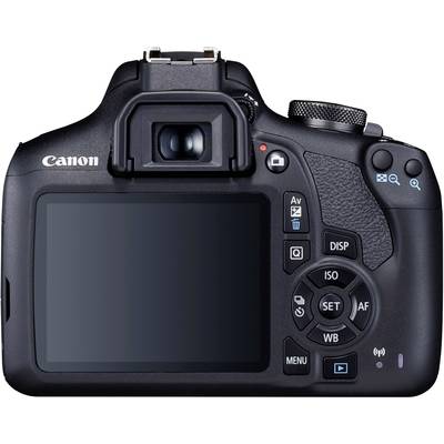 Achteraanzicht van een digitale camera met display en bedieningsknoppen.