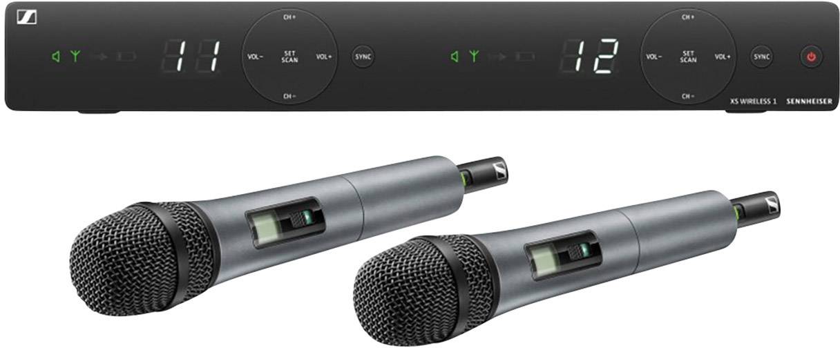 Draadloze microfoonset Sennheiser XSW 1-825 Dual-E Zendmethode:Radiografisch Incl. klem