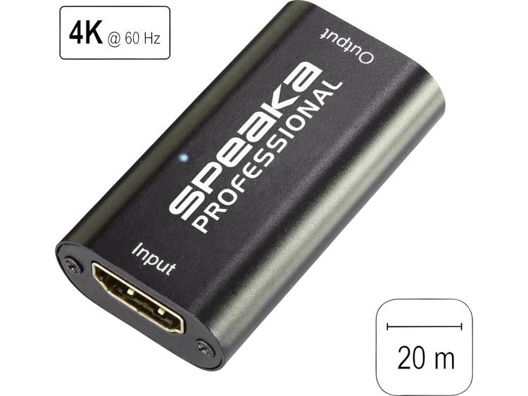 HDMI Repeater via signaalkabel SpeaKa Professional 20 m