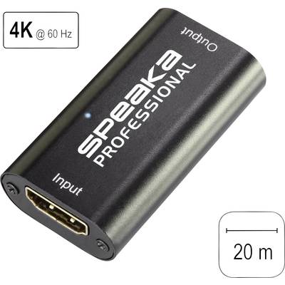 SpeaKa Professional  HDMI Repeater via signaalkabel 20 m