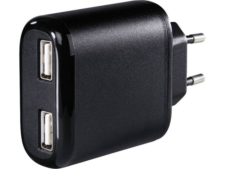 Hama Premium reislader picco dual USB 4.8A zwart