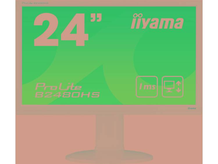 23,6 iiyama B2480HS-W2 Wit Pivot 2ms DSub-DVI-HDMI + Spk