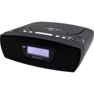 soundmaster URD480SW Wekkerradio VHF (FM) AUX, CD, USB  Zwart